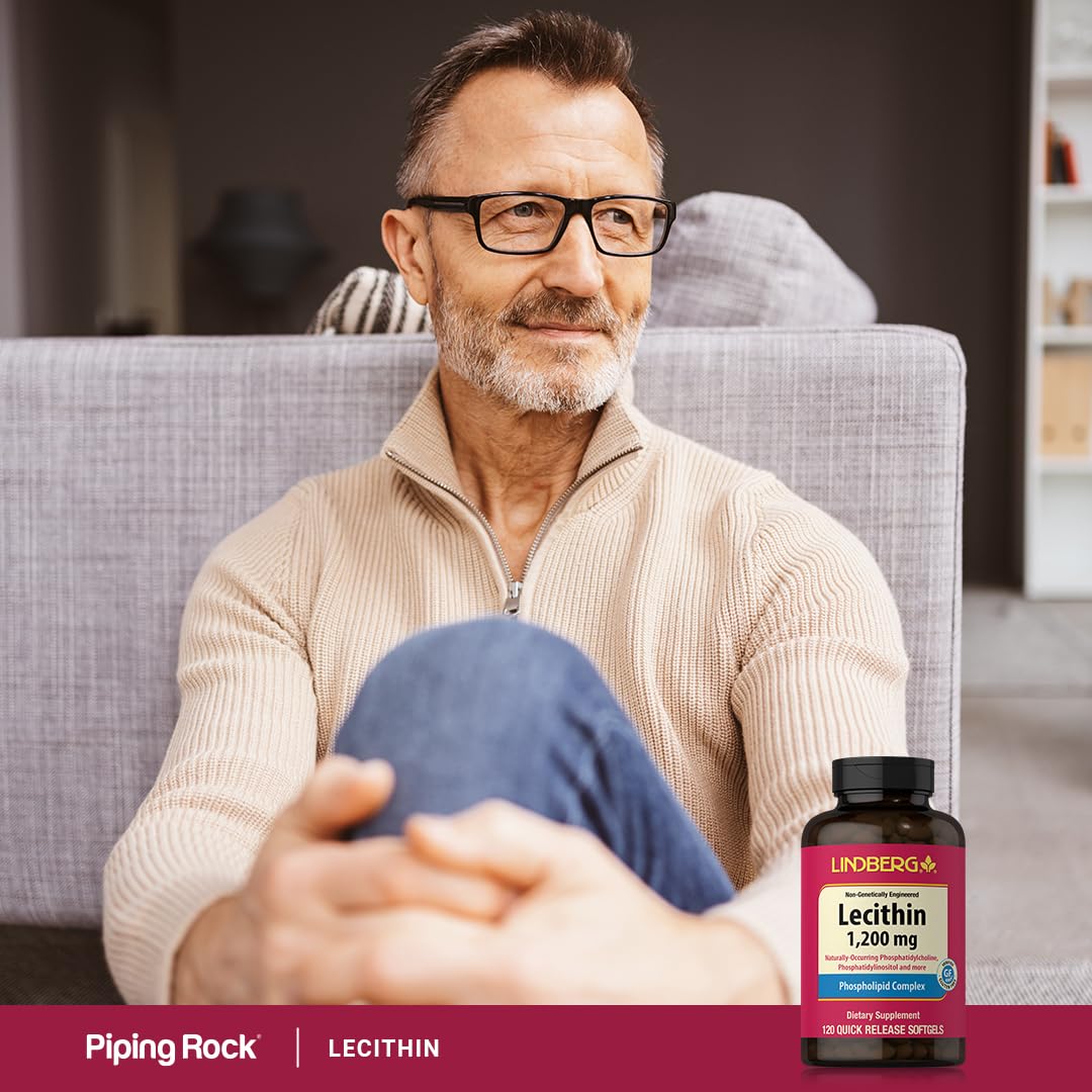 Lindberg Lecithin 1200mg Supplement Softgel Capsules 120