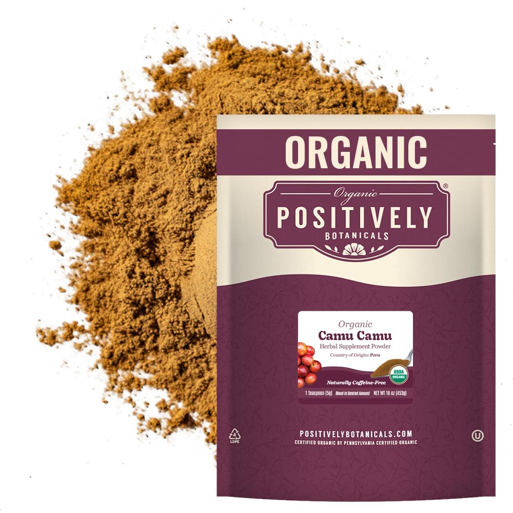Organic Positively Tea Company Camu Camu Botanical Powder, 16 Ounce
