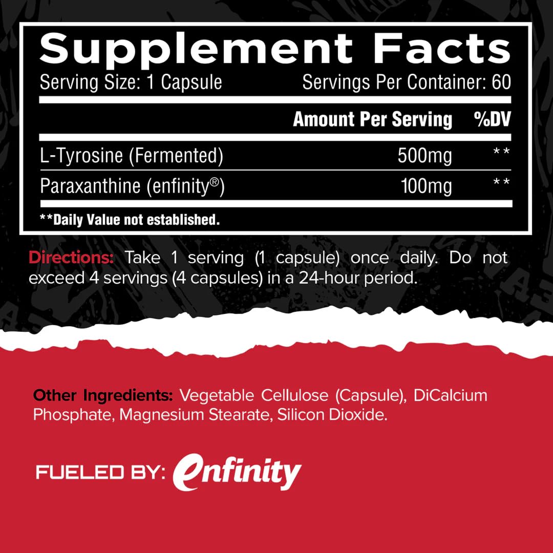 Unmatched Paraxanthine with Fermented L-Tyrosine 60 Capsules