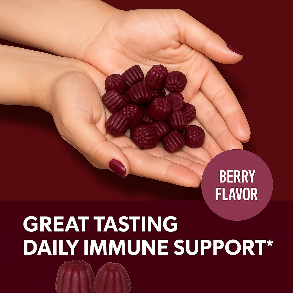 YUM-V'S Strong Earth Elderberry Gummies 60 Count