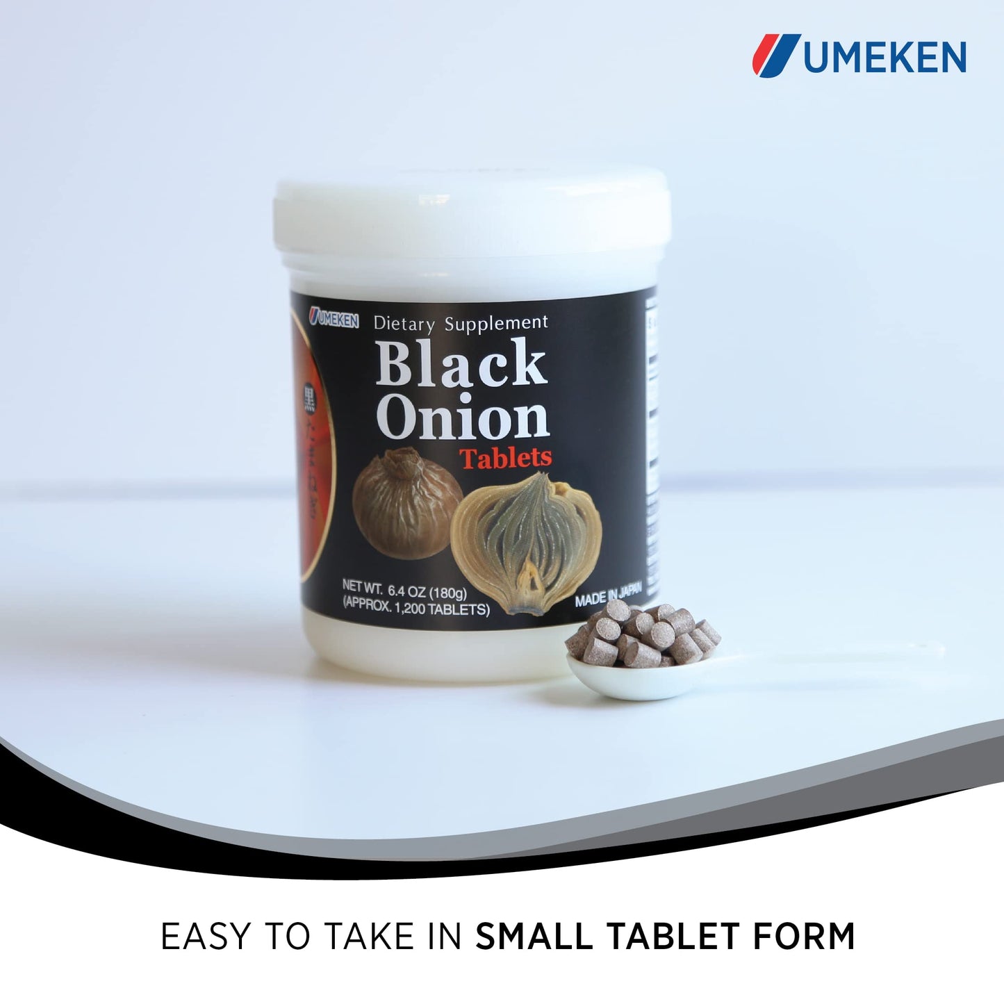 Umeken Black Onion Fermented Concentrate with Quercetin, Antioxidant, Dietary Supplement Tablets 1333