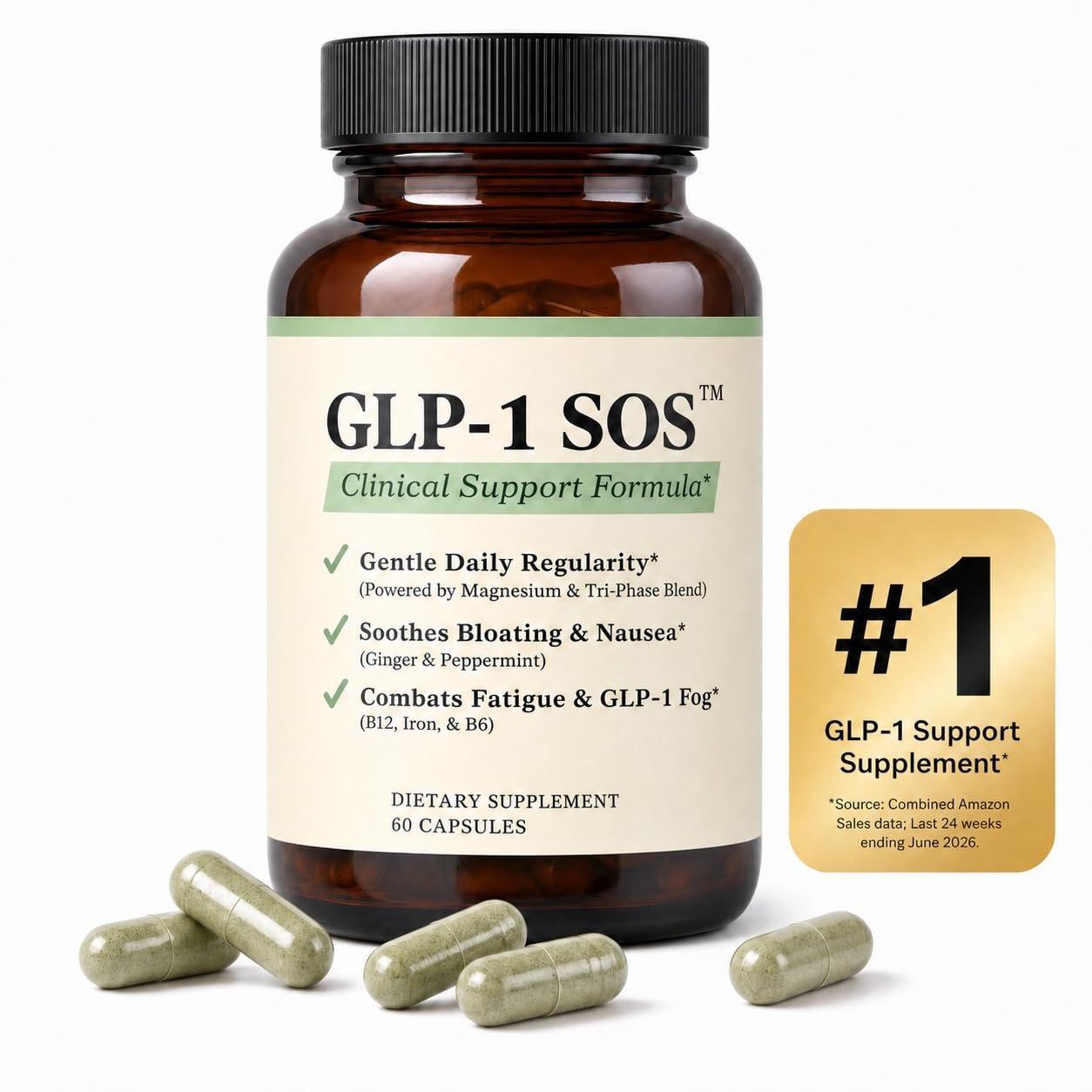 GLP-1 SOS Digestive Support Capsule, 60 Count