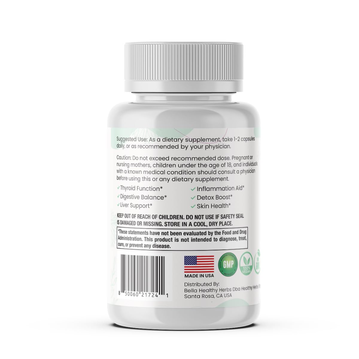 Healthy Herbs Wildcrafted Sea Moss Capsules 60 Count