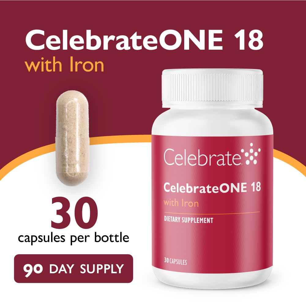 Celebrate Bariatric Supplements CelebrateONE Bariatric Multivitamin with Iron 18 mg Capsules 90