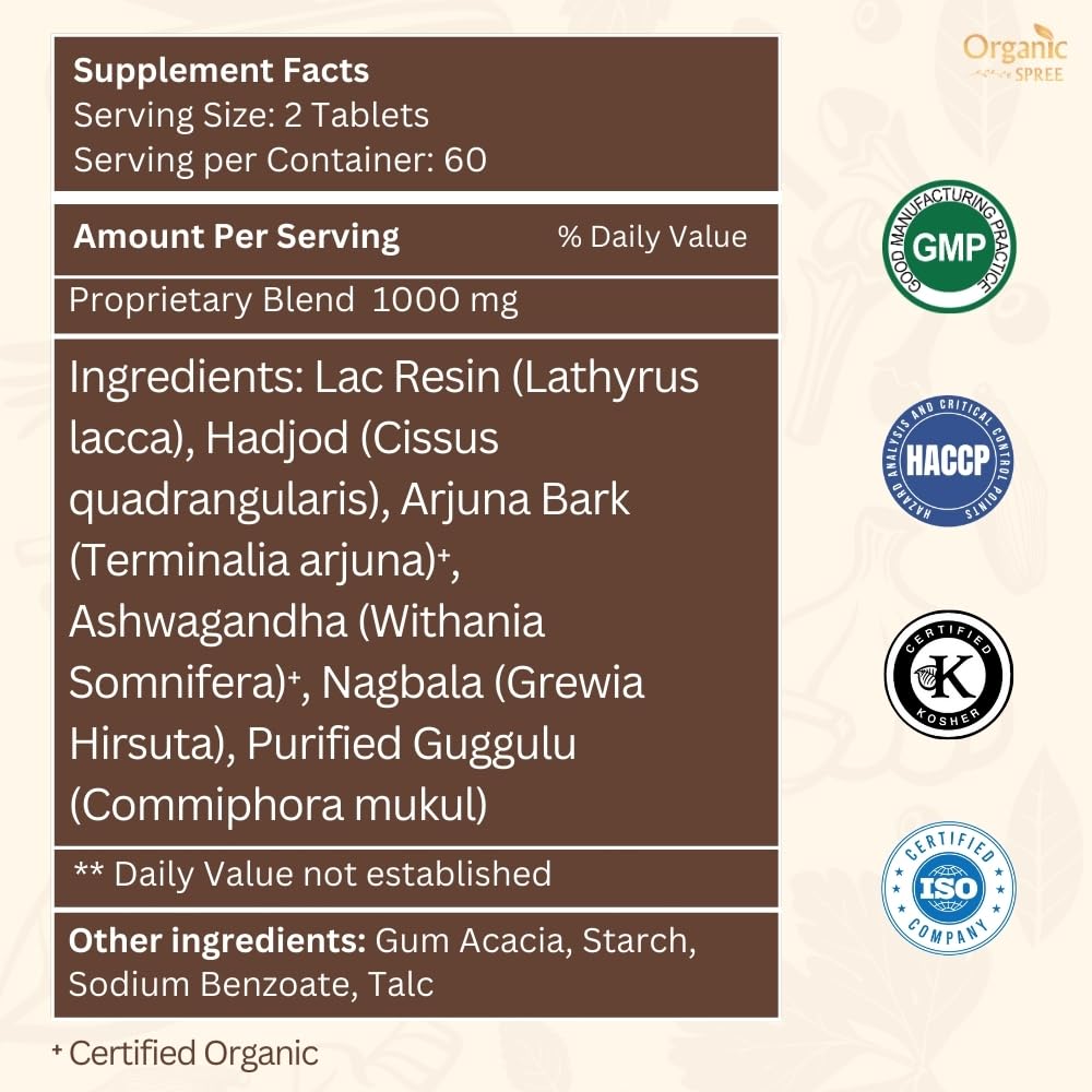 ORGANIC SPREE Lakshadi Guggulu 120 Tablets