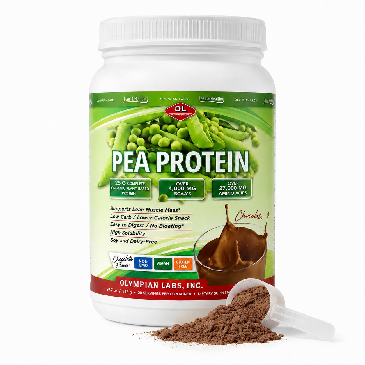 Olympian Labs Plant Based Pea Protein Powder 2 Pound