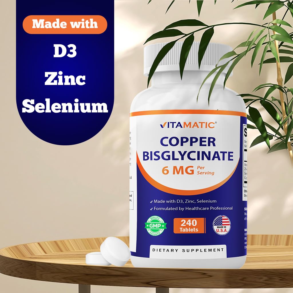 Vitamatic Copper Bisglycinate 6 mg Tablet, 240 Tablets