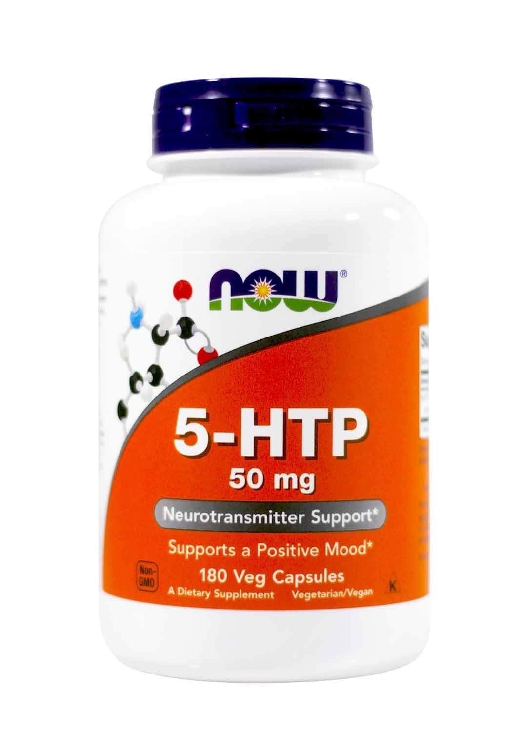 NOW Foods 5-HTP (50 Milligram) Capsules 180 Count