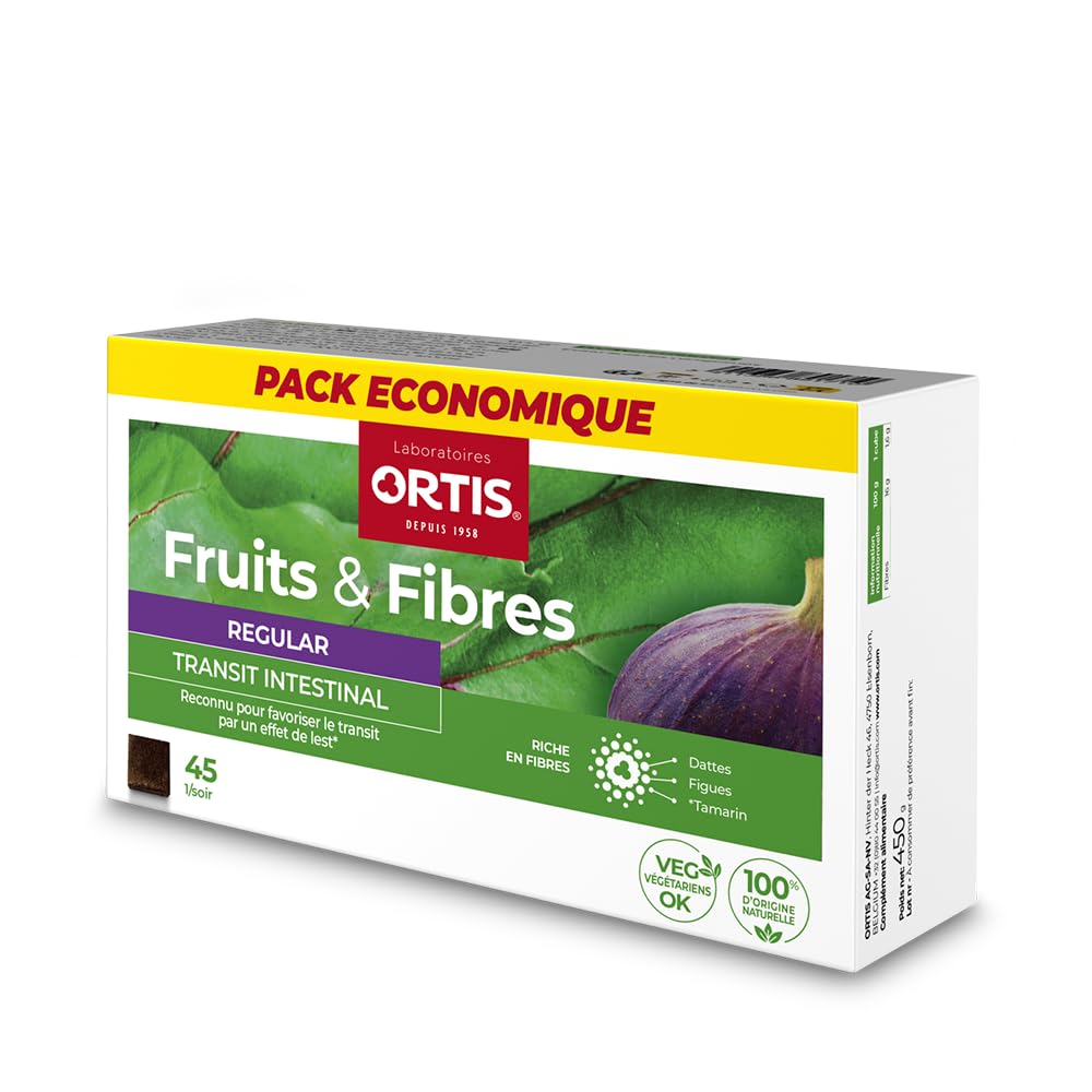Ortis Fruits & Fibres Regular Chewable 45 Squares