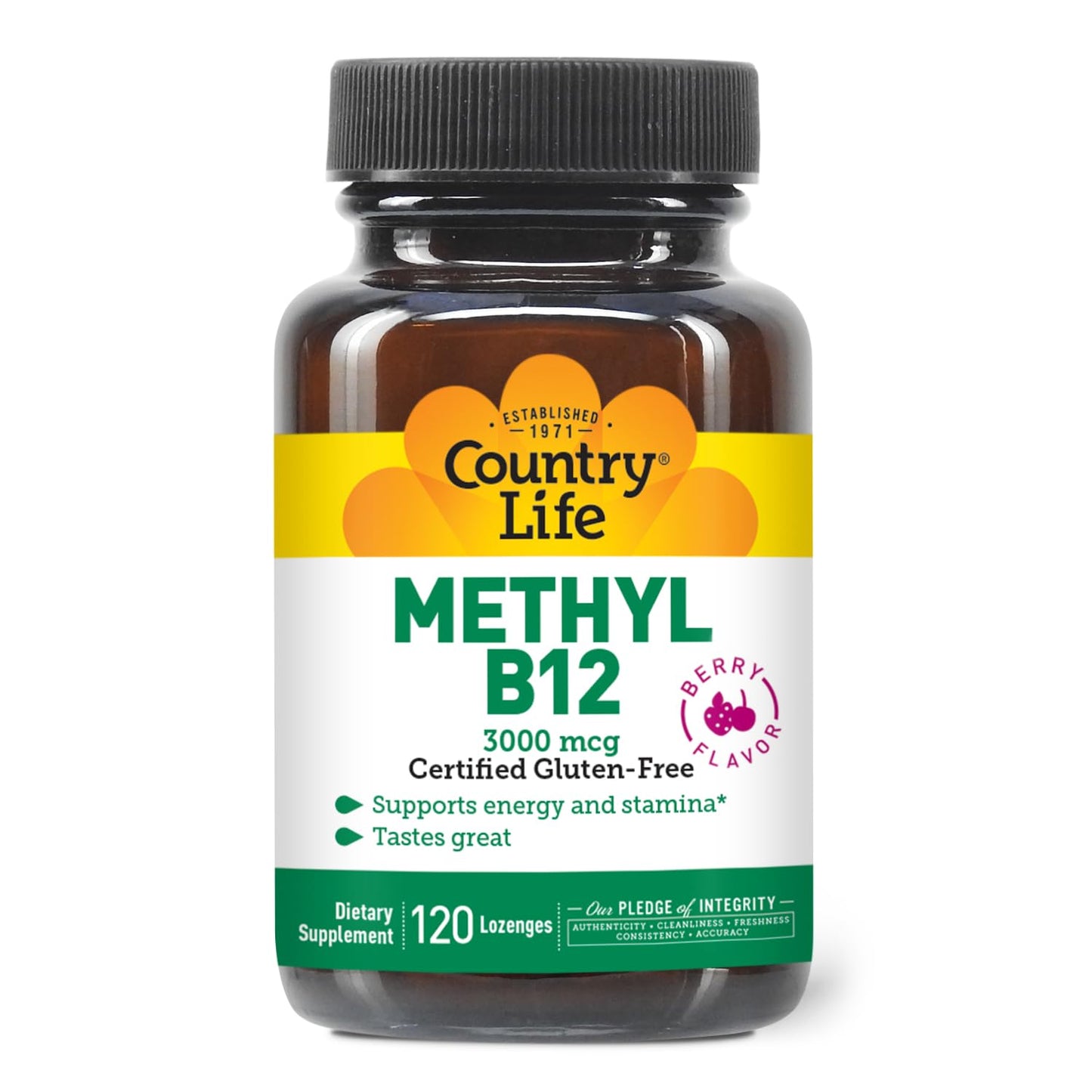 Country Life Methyl B12 3000 mcg Lozenges, 120 Count