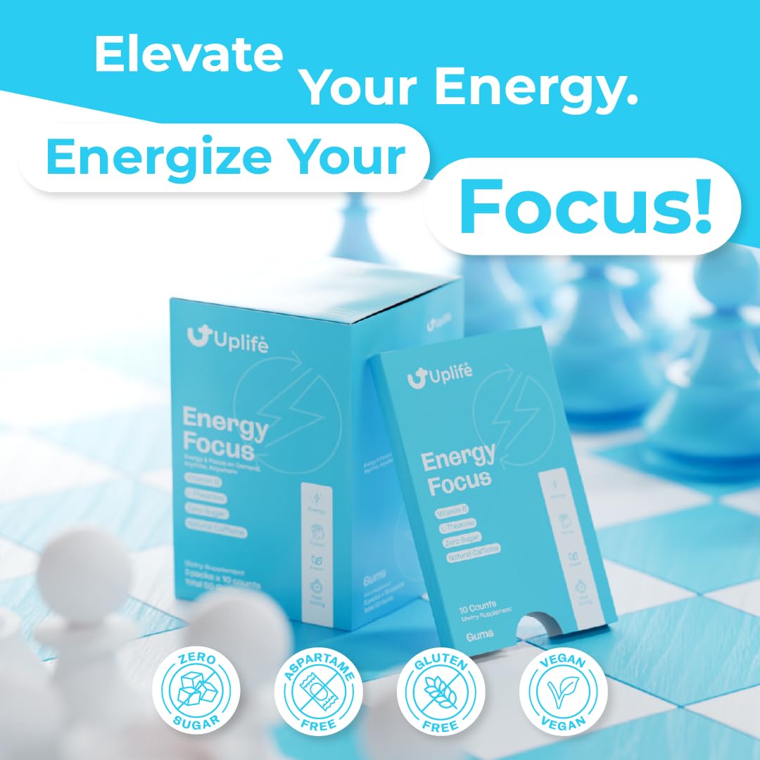 UPLIFE Energy Gum & Mints Chewable 60 Count