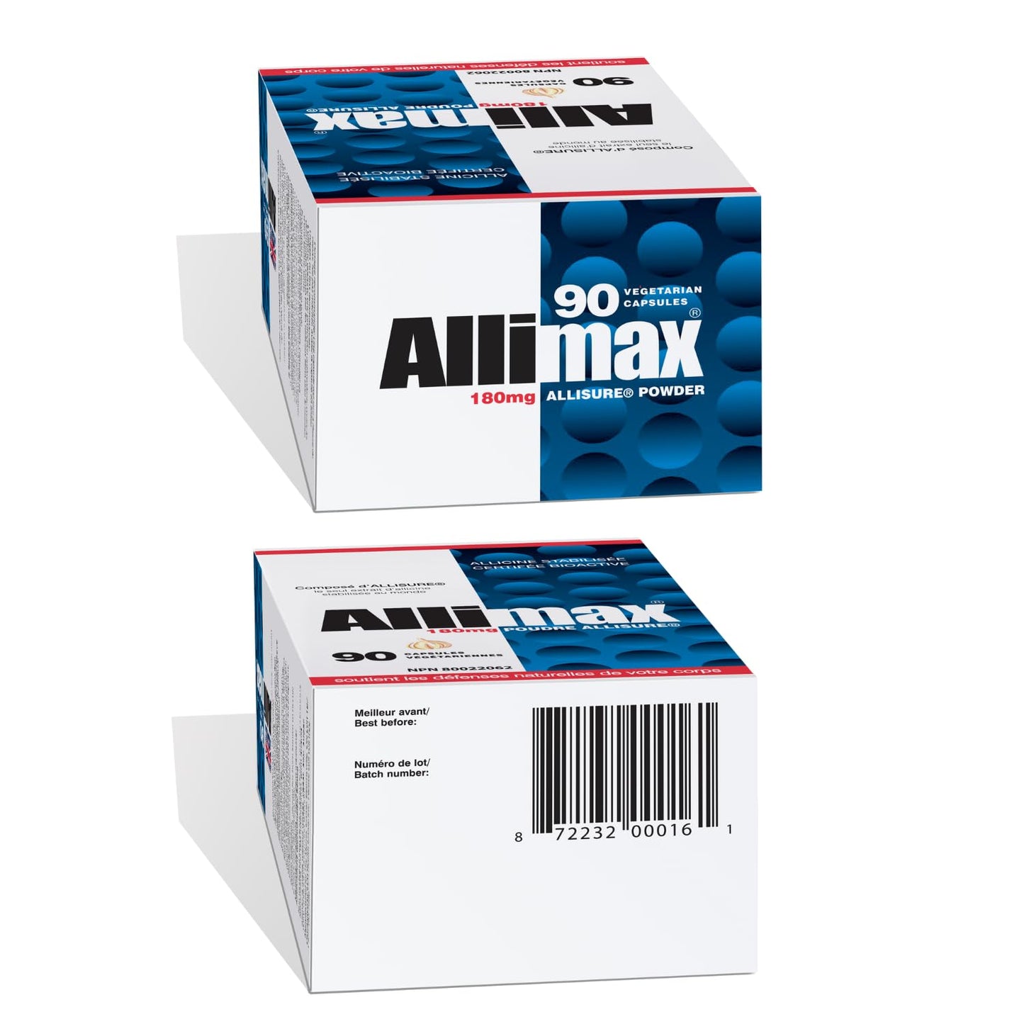 ALLIMAX 180mg Allicin Garlic Supplement, 90 Capsules