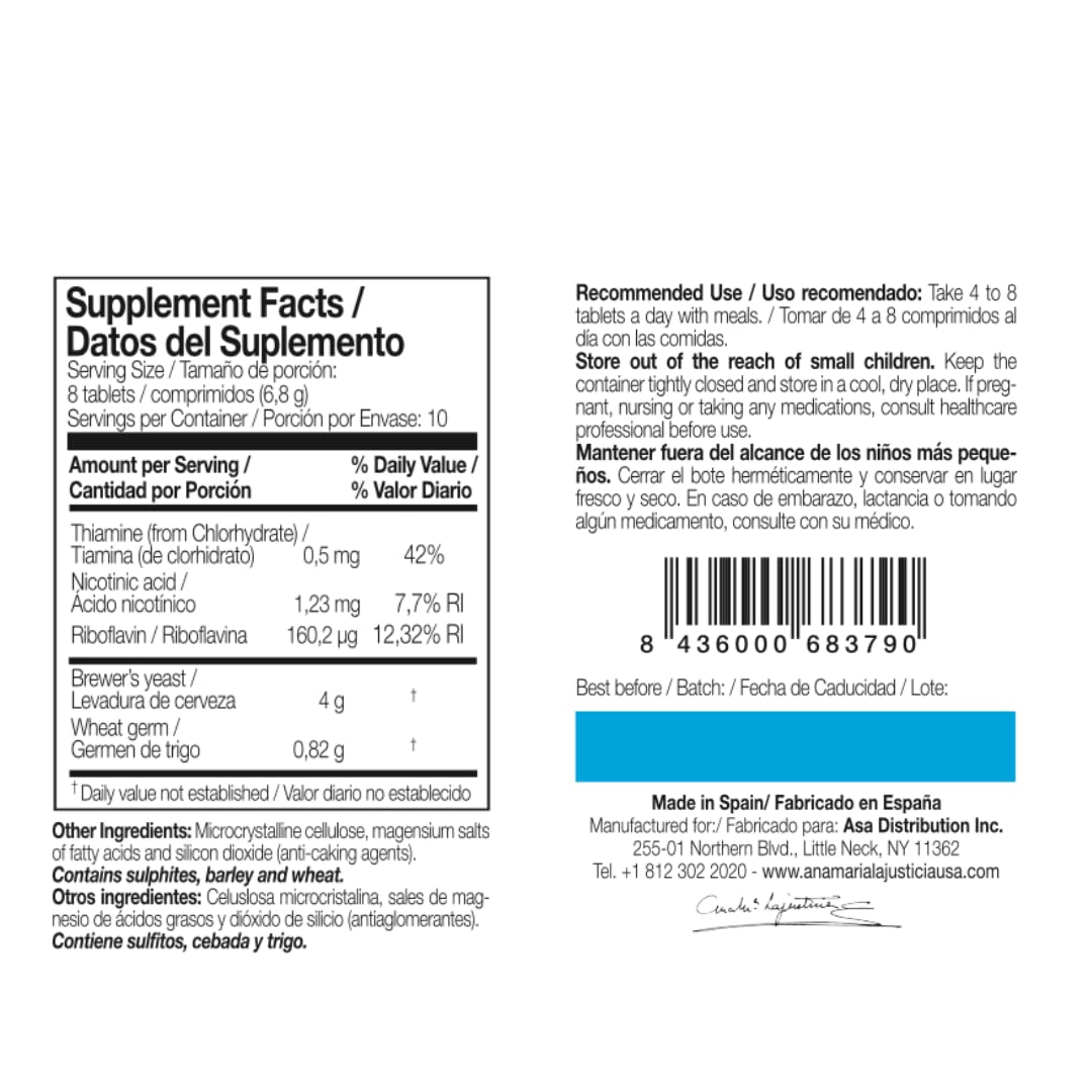 Ana María Lajusticia Brewer's Yeast Tablets 1 Tablet