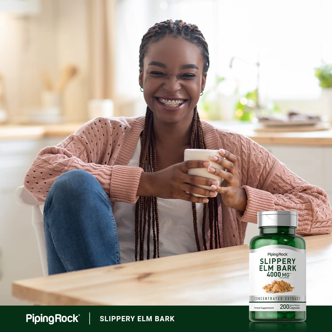 Piping Rock Slippery Elm Bark Capsules, 200 Capsules