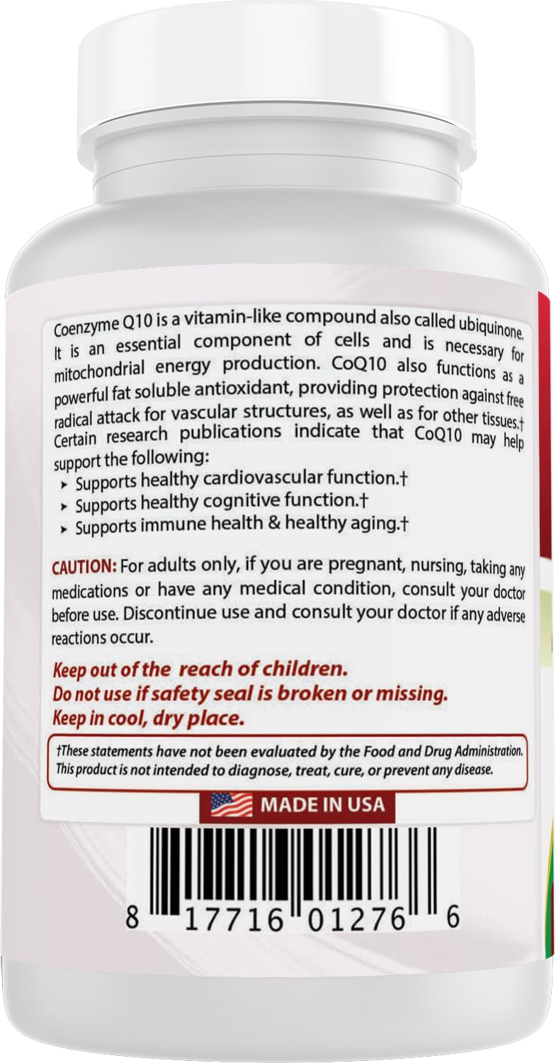 Best Naturals CoQ10 100 mg Capsule, 120 Count
