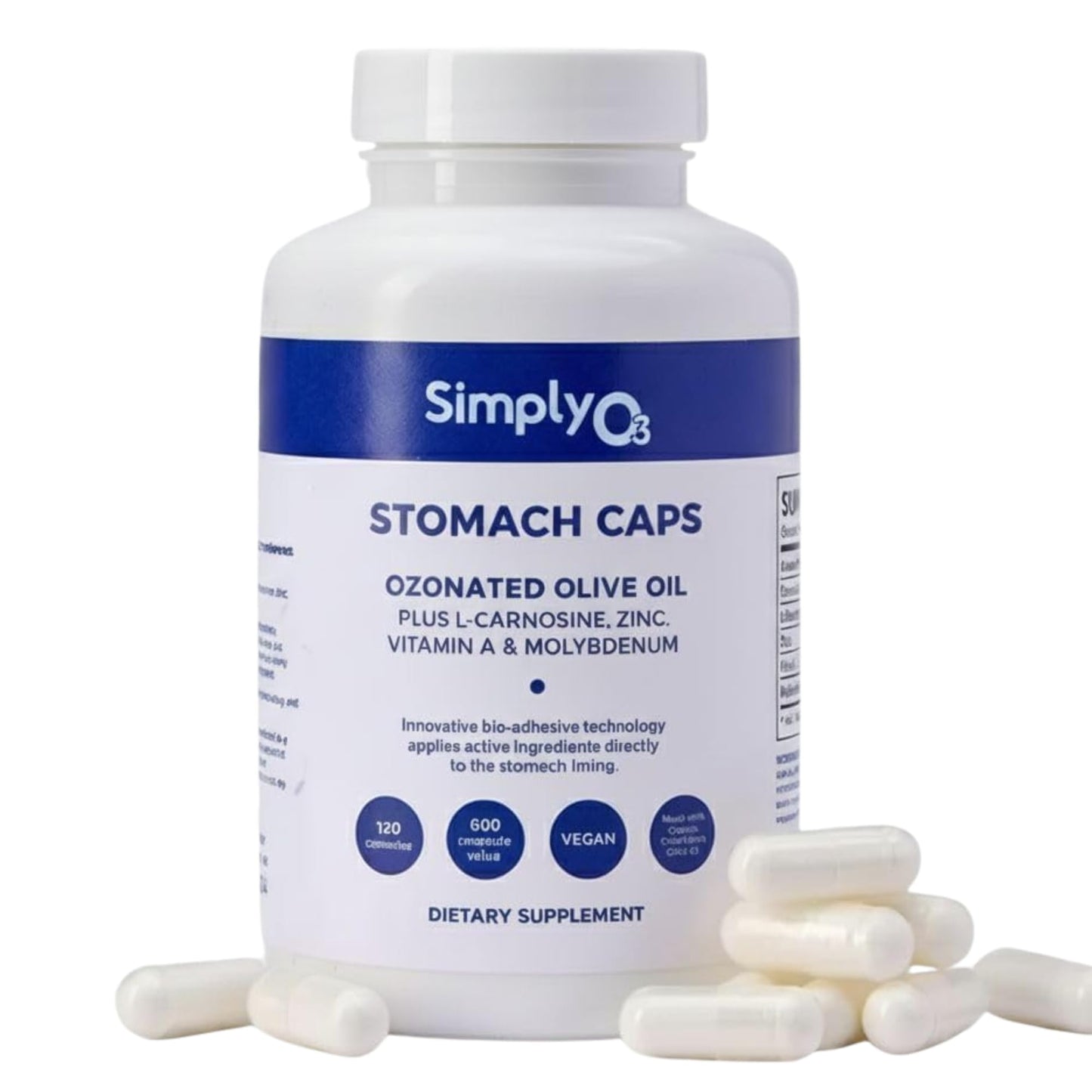 Simply O3 Zinc Carnosine & Ozonated Olive Oil Capsules, 120 Count