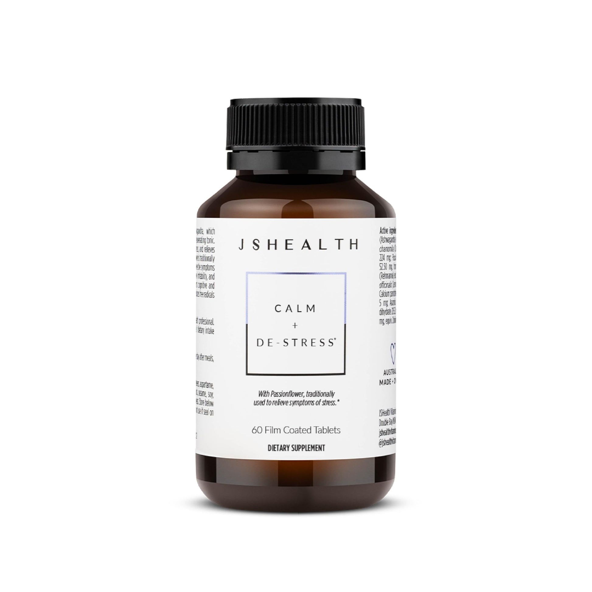 JSHealth Calm + Destress Supplement Capsules 60