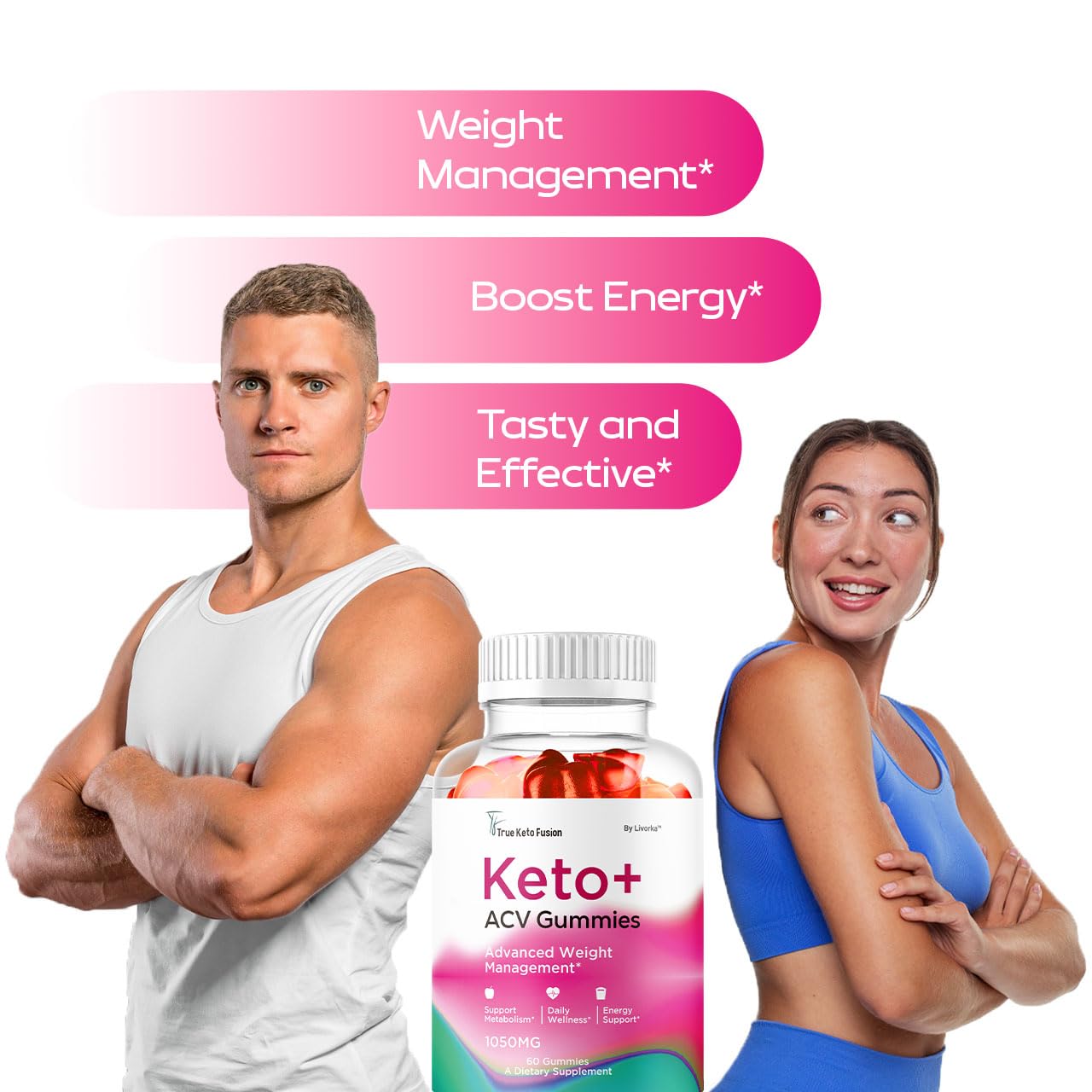 LIVORKA True Keto Fusion Gummies, 60 Gummies