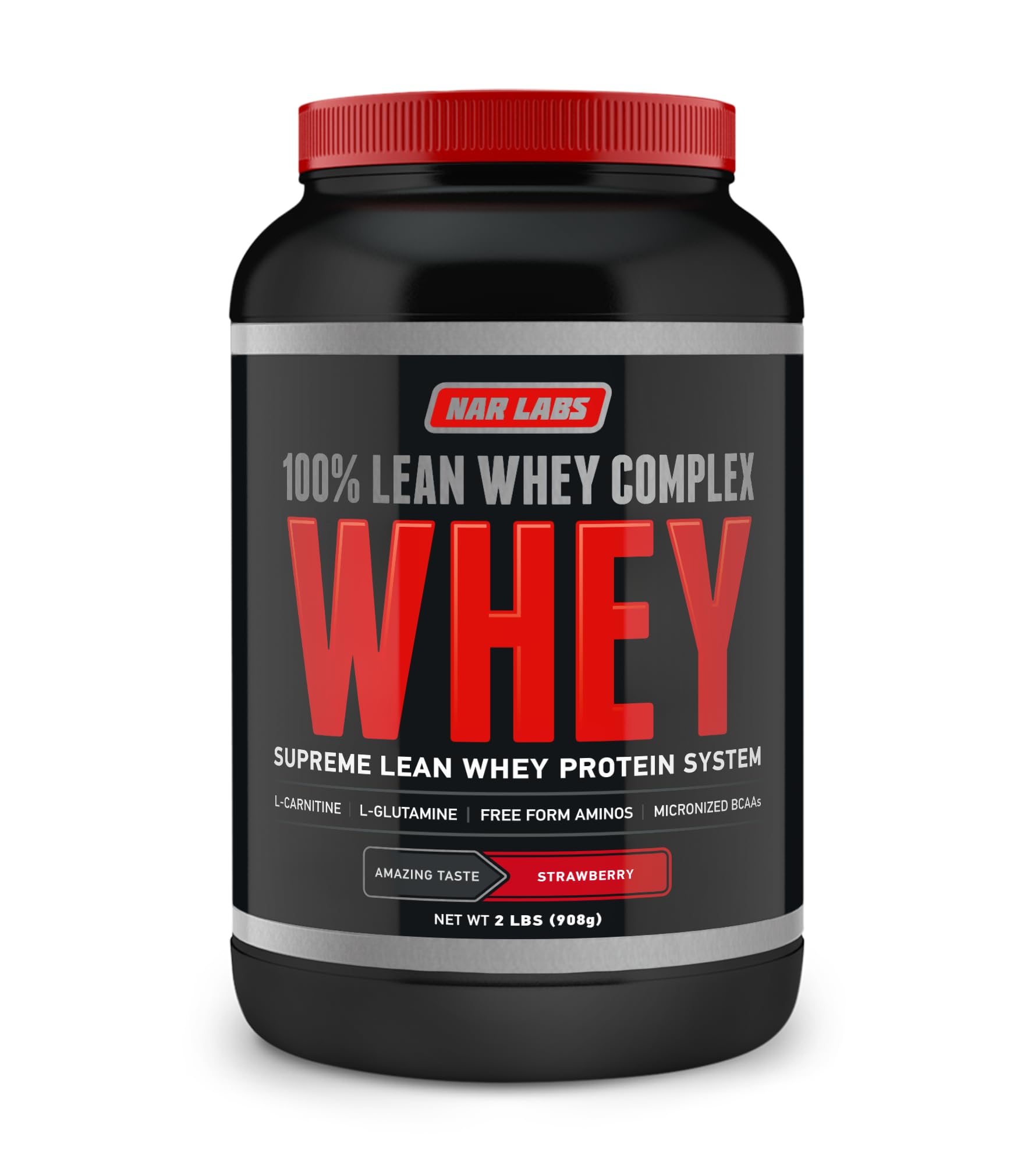NAR LABS 100% Lean Whey Complex Powder 2 pounds (Strawberry) 32