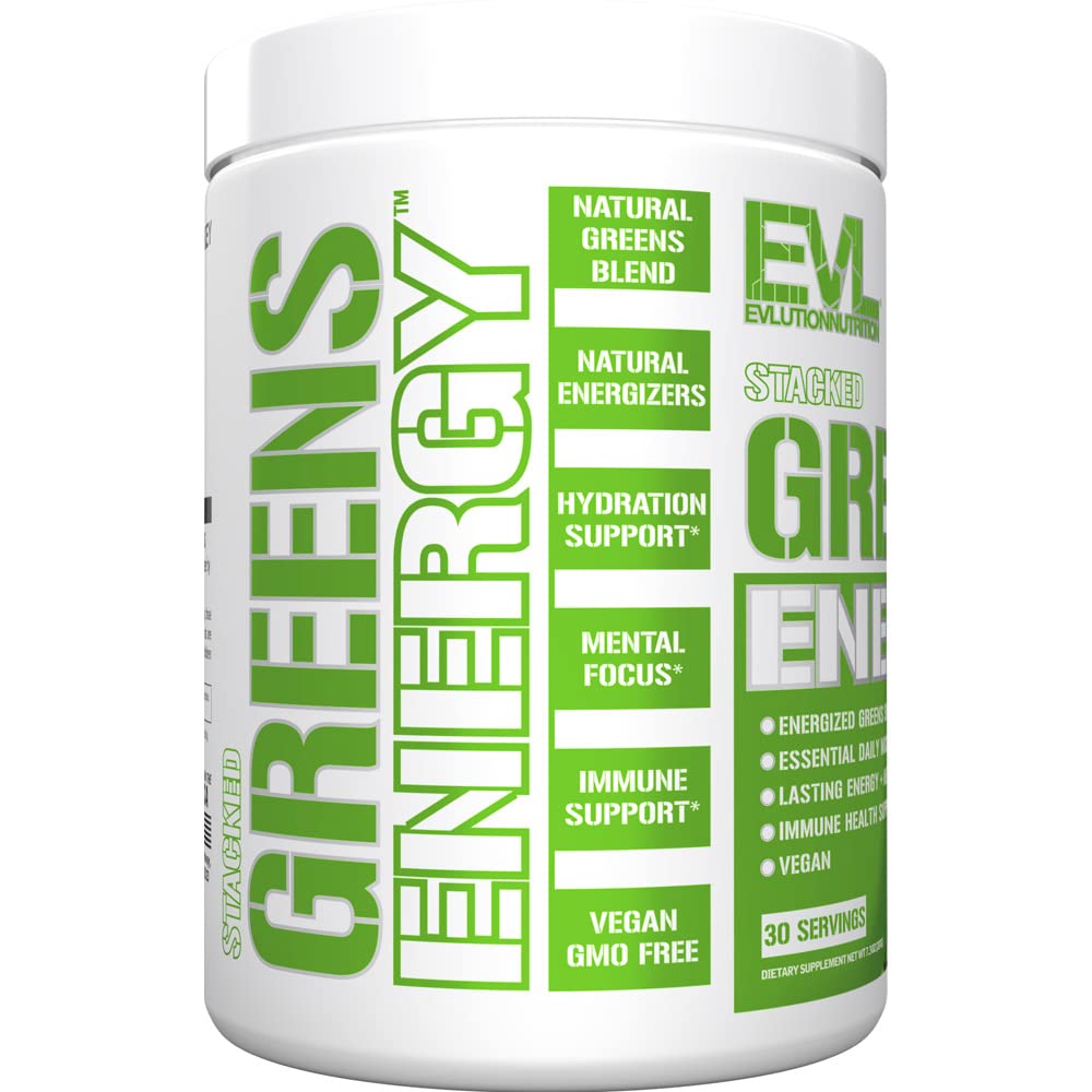 Evlution Stacked Greens Energy Powder 7.3 Ounce