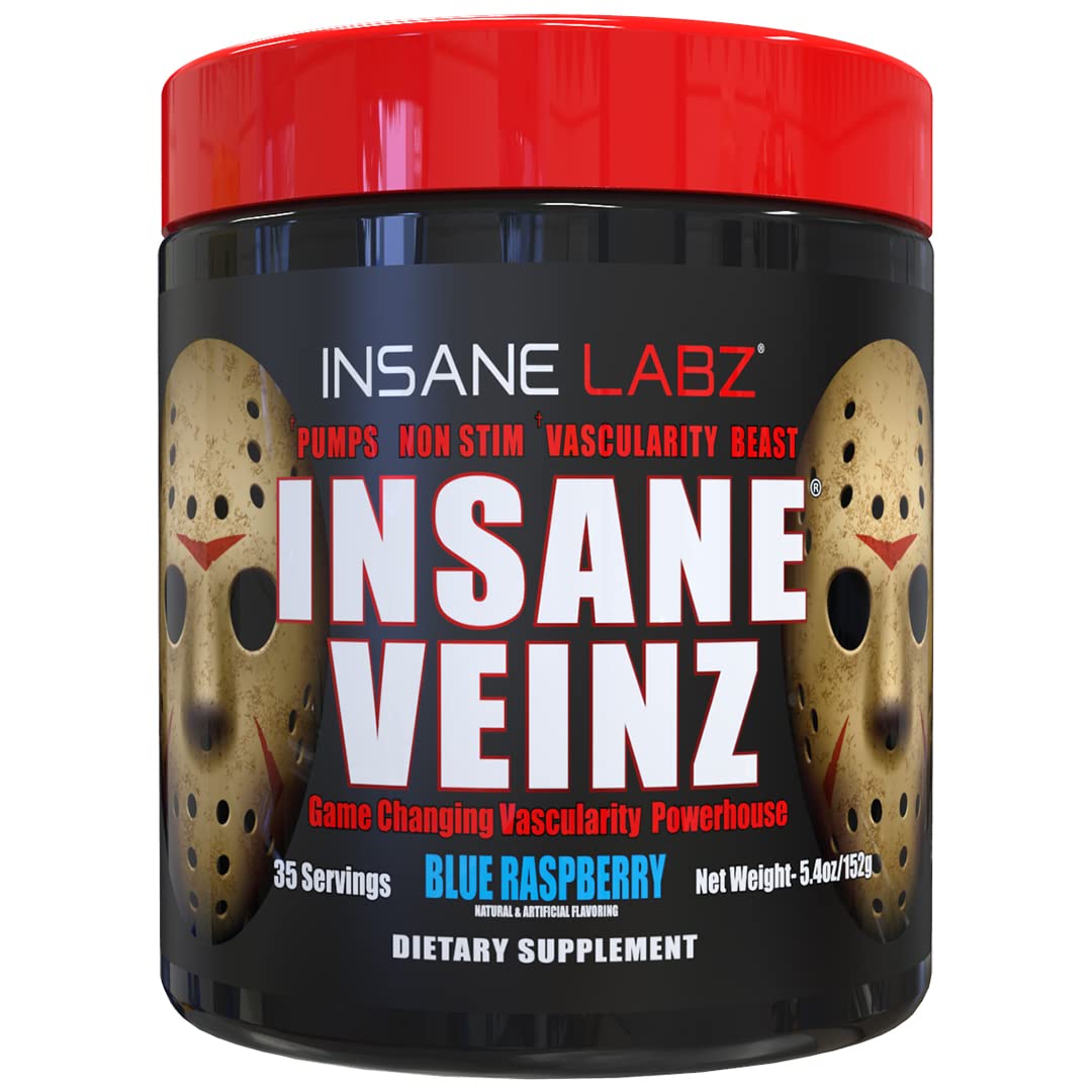Insane Labz Insane Veinz Non Stimulant NO Enhancing Powder 5.4 Ounce