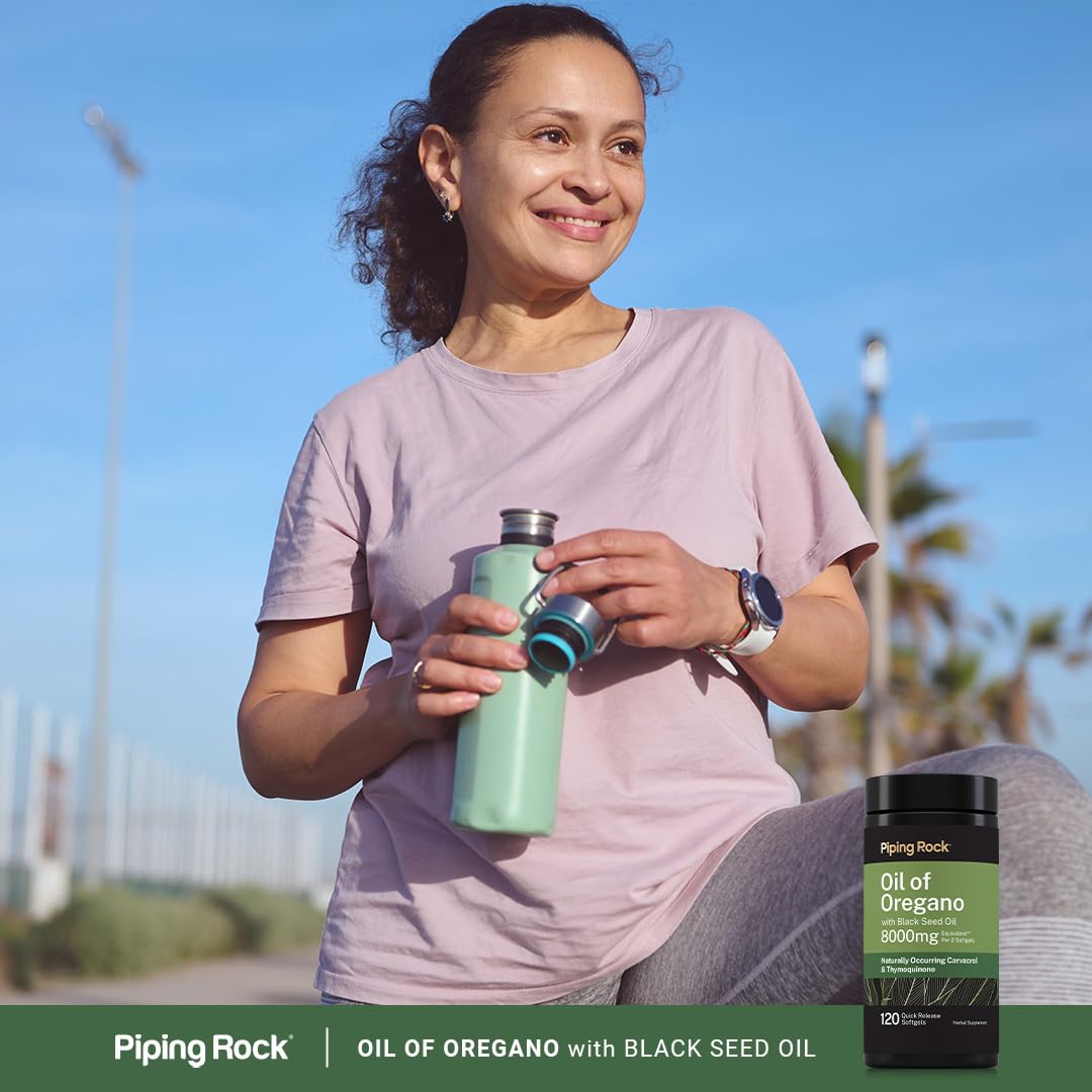 Piping Rock Oil of Oregano with Black Seed Oil Softgels 120 Count