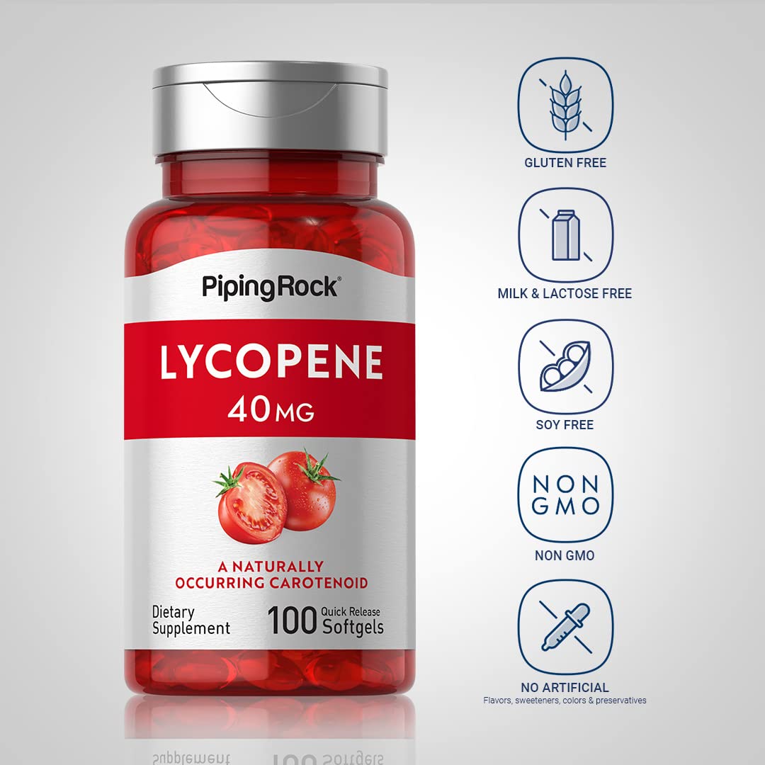Piping Rock Lycopene 40mg Softgels, 100 Count