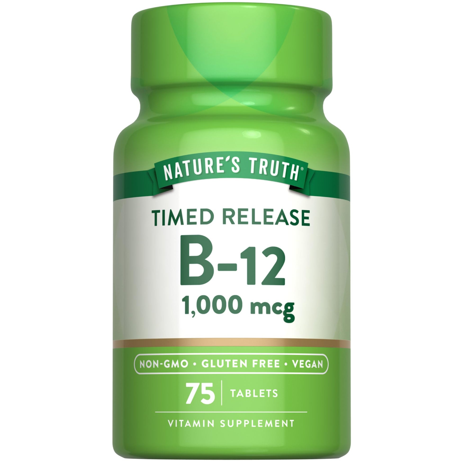 Nature's Truth Vitamin B12 1000 mcg Timed Release Tablet 75 Count