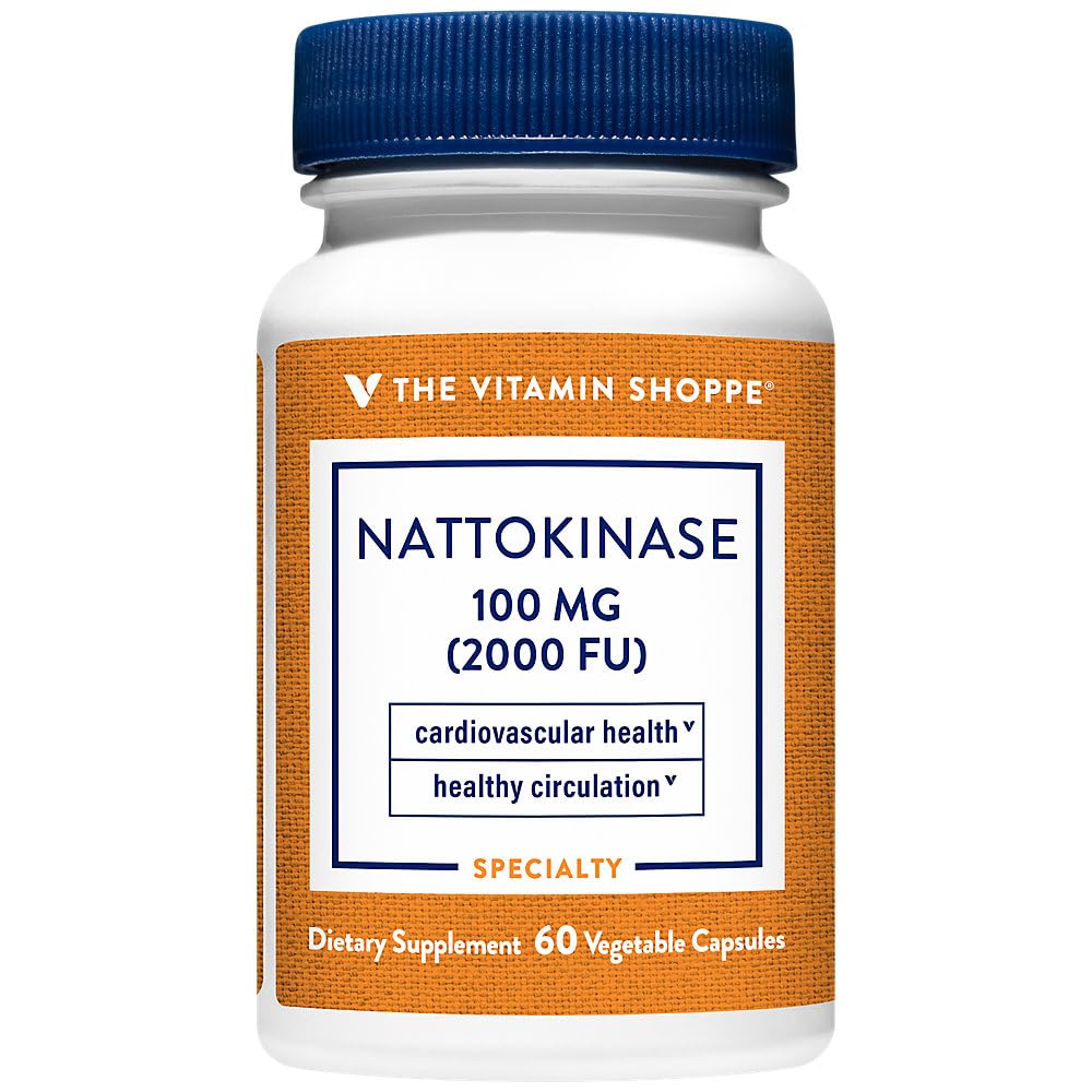 The Vitamin Shoppe Nattokinase Antioxidant Support for Cardiovascular Health 60 Capsules