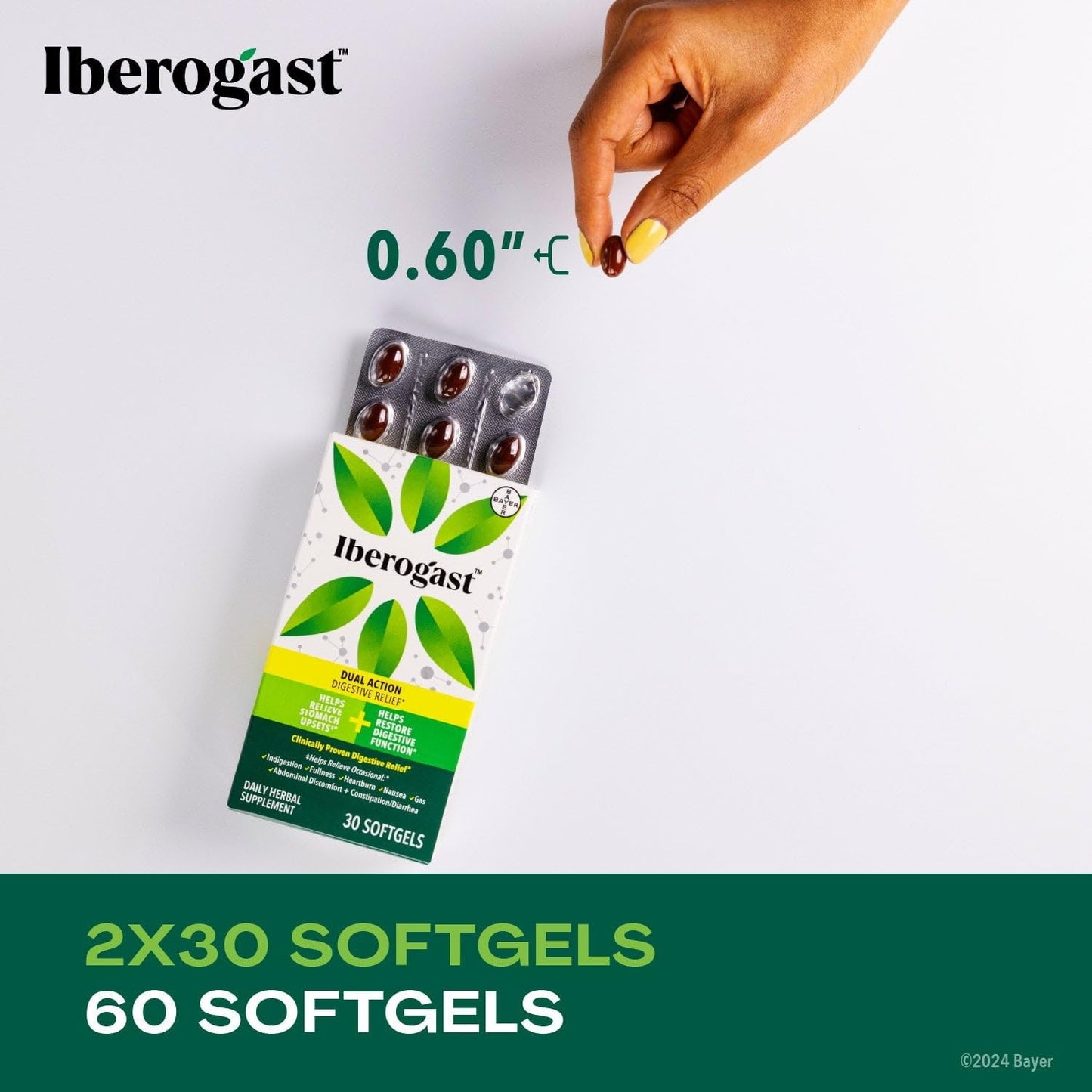 Iberogast Daily Multisymptom Digestive Support Softgels, 60 Count