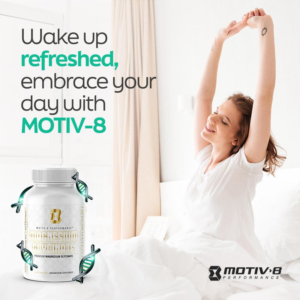 Motiv-8 Magnesium Glycinate Veggie Capsules, 500 mg, 180 Count