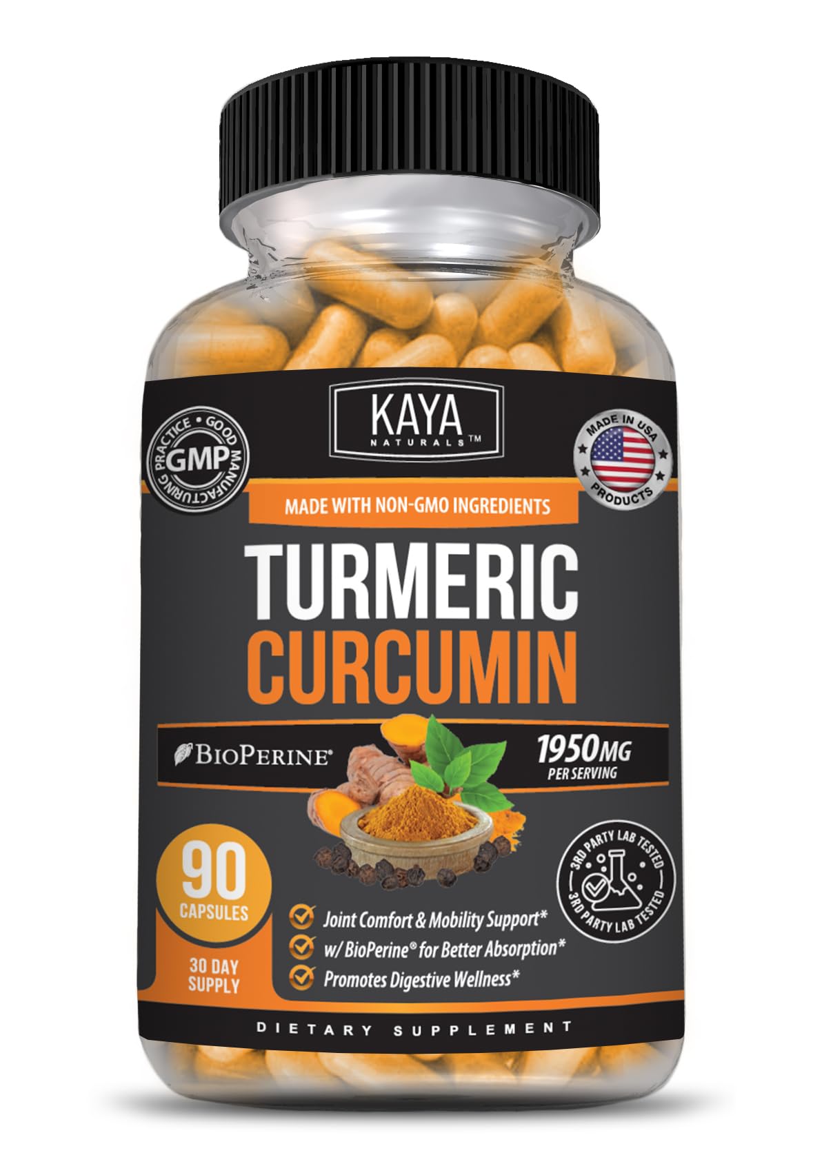 Kaya Naturals Turmeric Platinum 90 Capsules