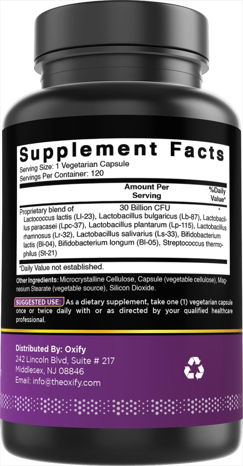 Oxify Probiotic 30 Billion CFU's Capsules 120 Count