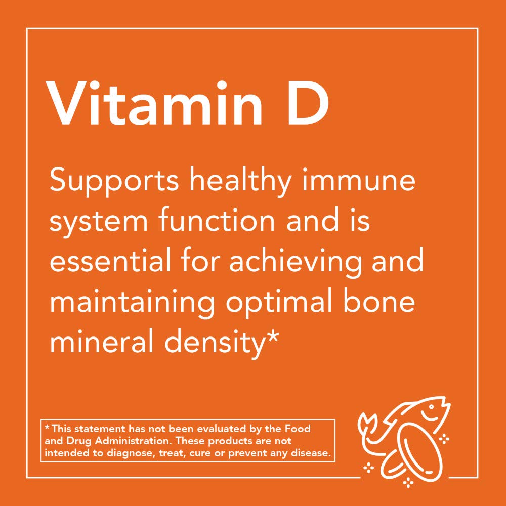 NOW Foods Vitamin D3 Softgels, 280 Count