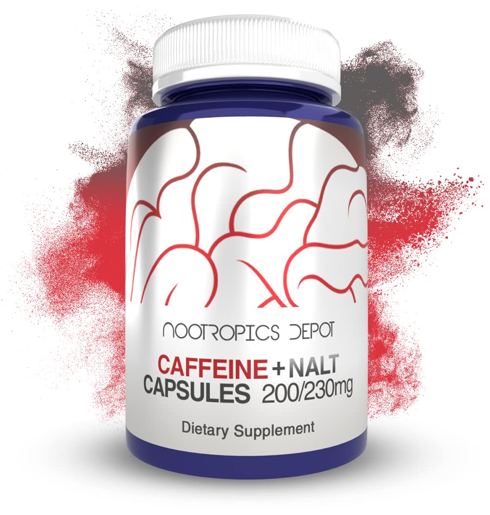 Nootropics Depot Caffeine + N-Acetyl L-Tyrosine, 180 Capsules
