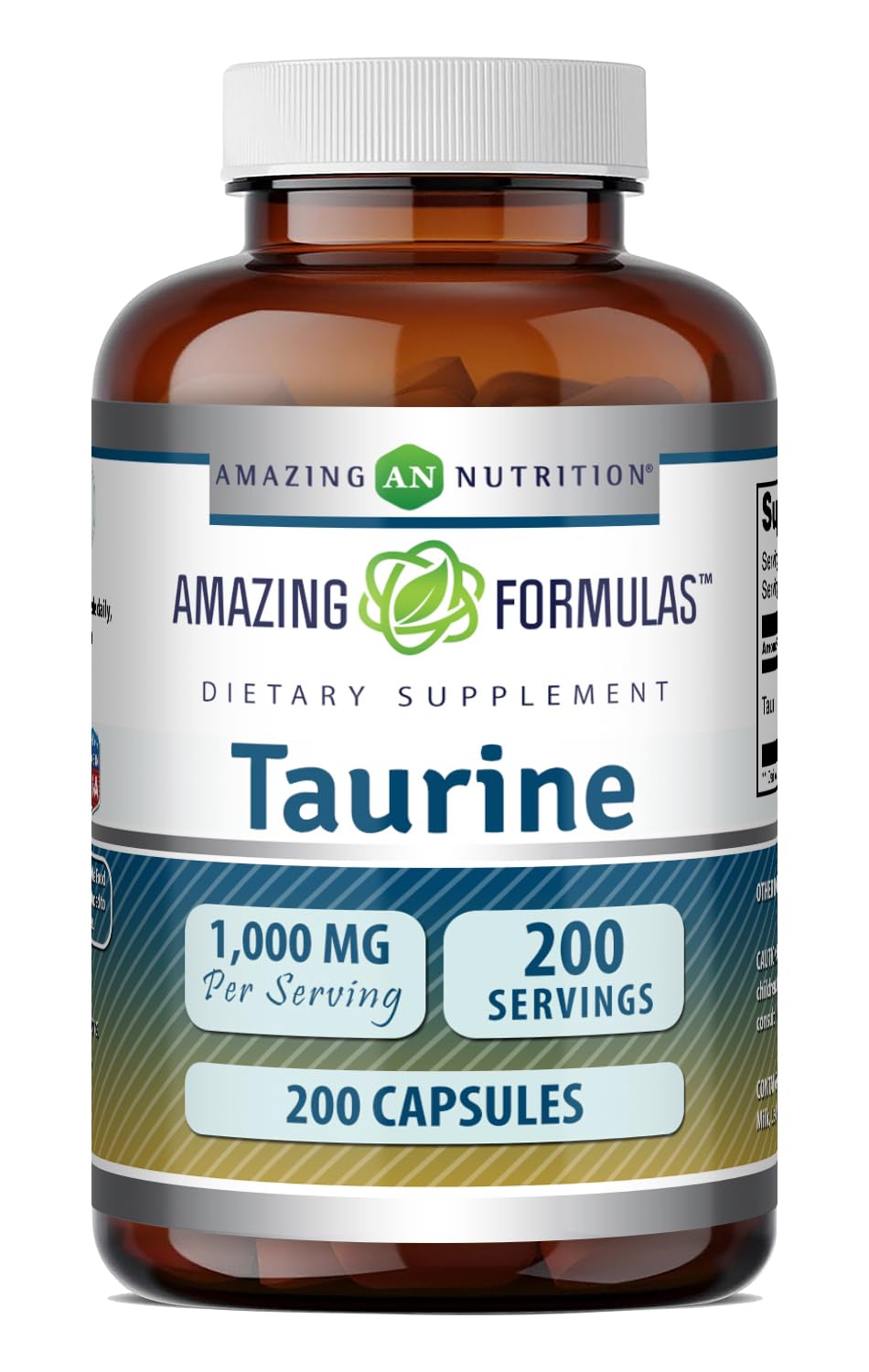 Amazing Nutrition Taurine 1000 Mg Capsules 200 Capsules