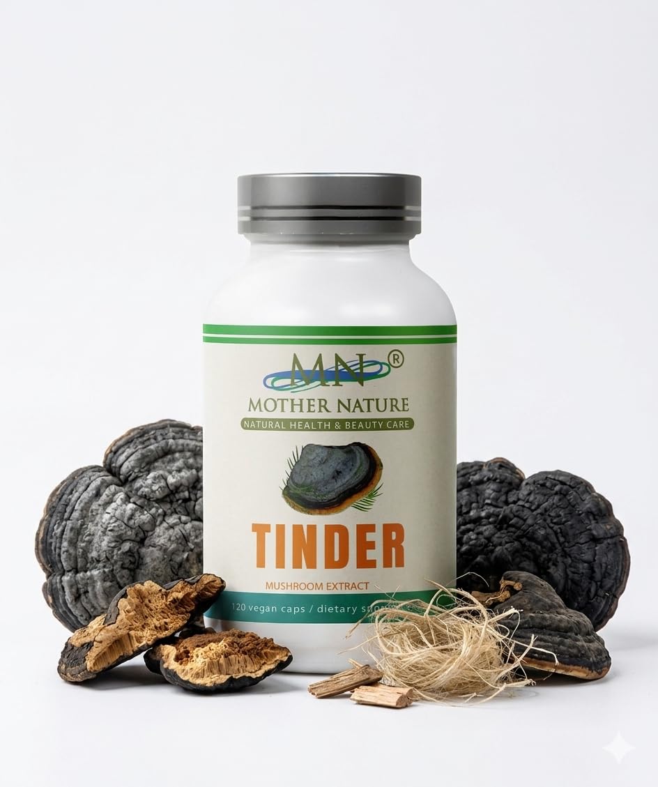 Mn Mother Nature Inc Tinder Mushroom Extract 500mg Fomes Fomentarius Fruiting Body Capsules 120