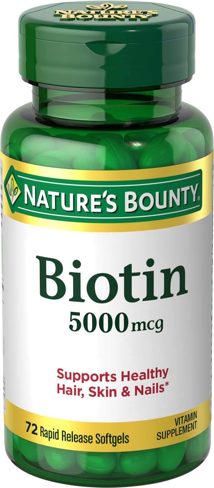 Nature's Bounty Biotin 5000 mcg Liquid Softgels 360 Softgels