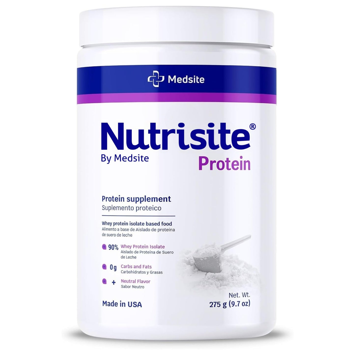 Medsite Nutrisite Whey Protein Isolate Powder 9.7 oz