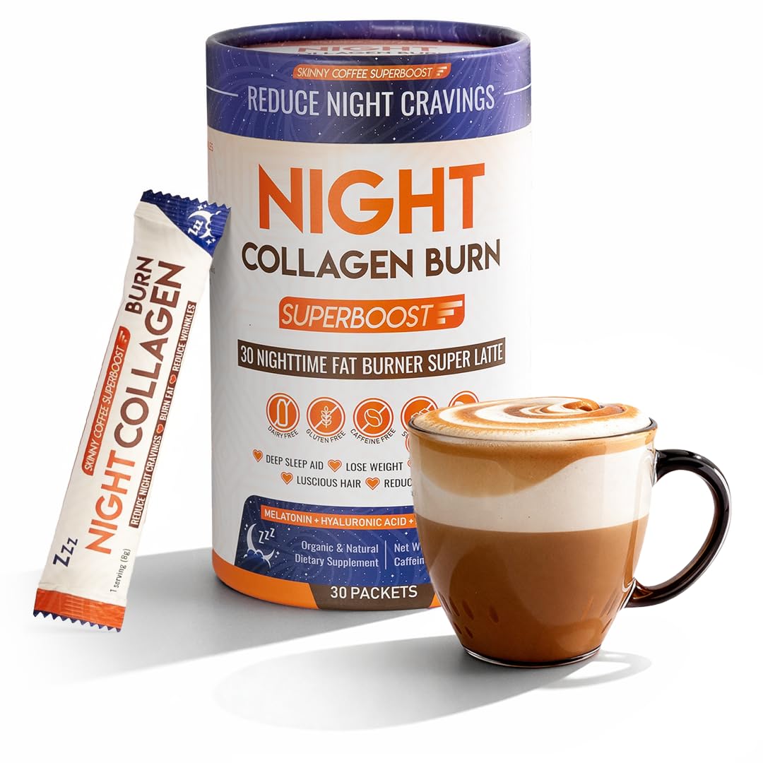 Skinny Coffee SuperBoost Night Collagen Burn Powder 30 Servings