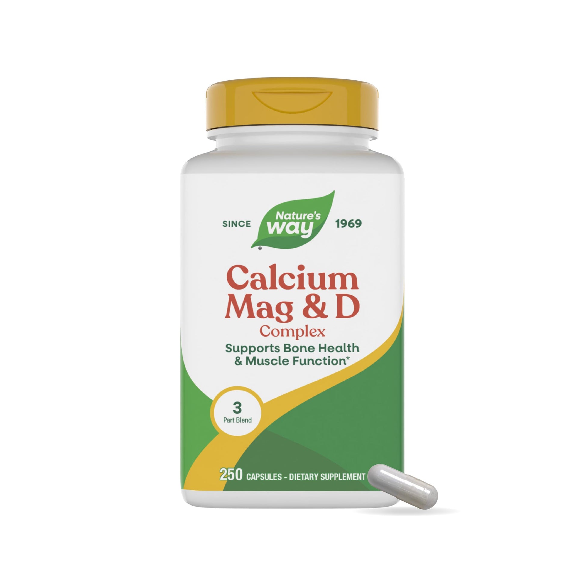 Nature's Way Calcium-Magnesium-Vitamin D Capsule, 250 Count