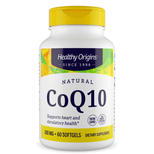 Healthy Origins CoQ10 100 mg Softgels Non-GMO 60