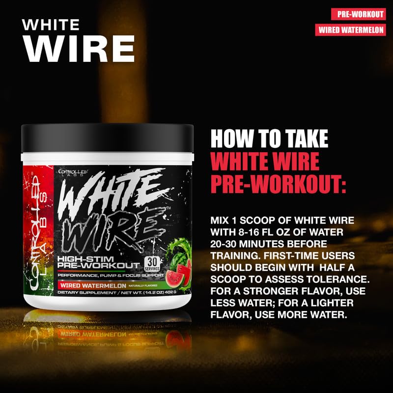 CONTROLLED LABS White Wire High-Stim Preworkout Powder 14.2 oz