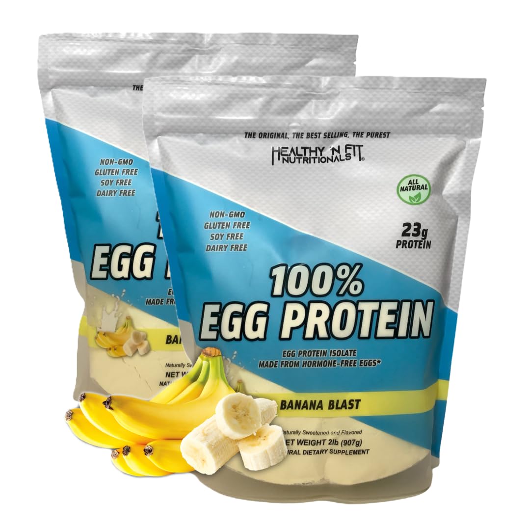 Healthy 'N Fit 100% Egg White Protein Powder Banana, 64 Servings
