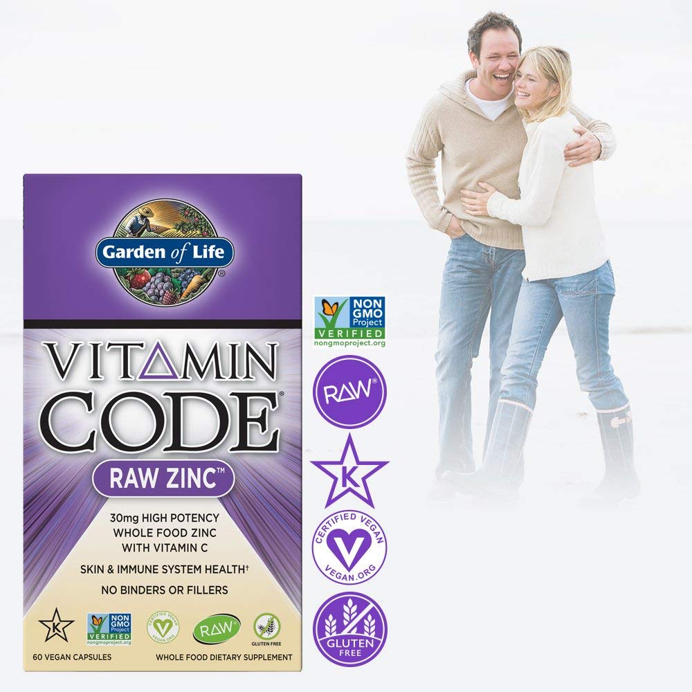 Garden of Life Vitamin Code Zinc Vegan Capsules, 60 Capsules