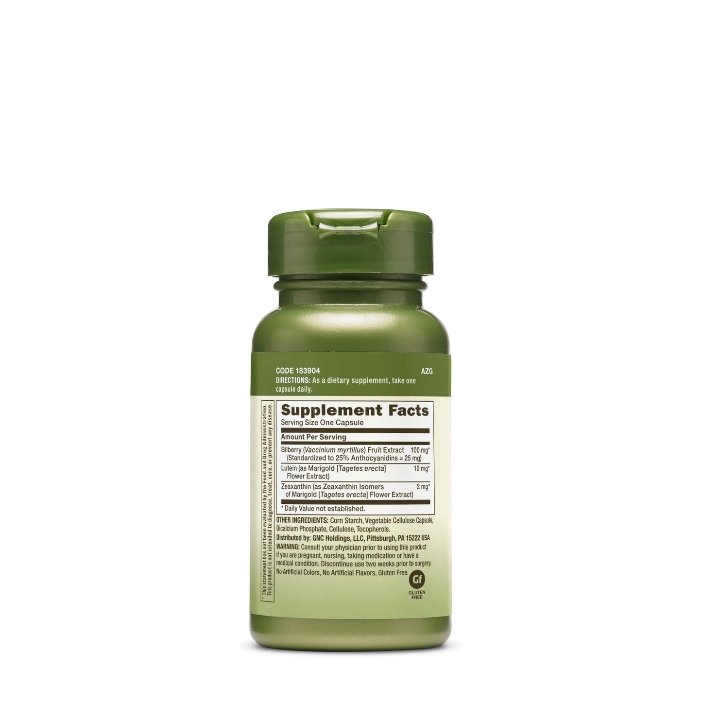 GNC Herbal Plus Bilberry Extract and Lutein Supplement Capsule 60 Capsules