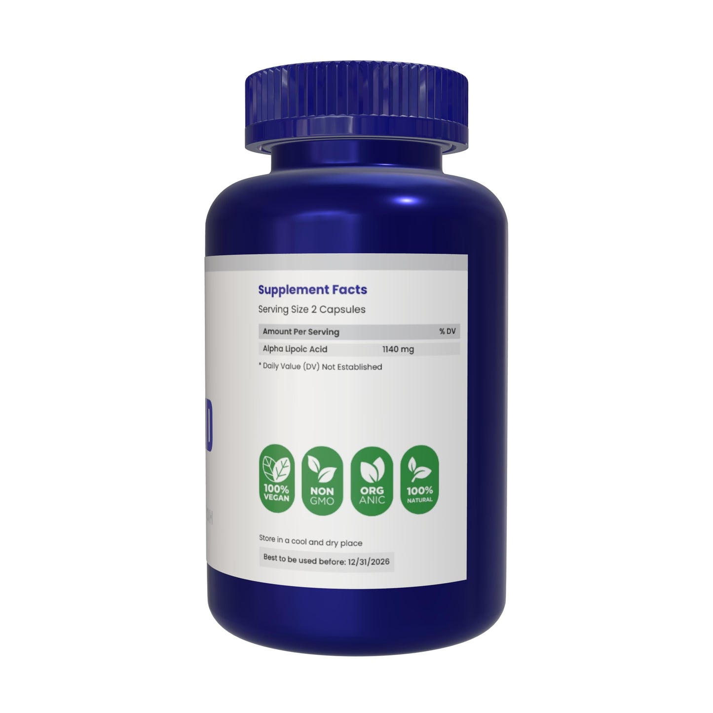 AZ BIOTECH Alpha Lipoic Acid 570 mg Capsules, 180 Count