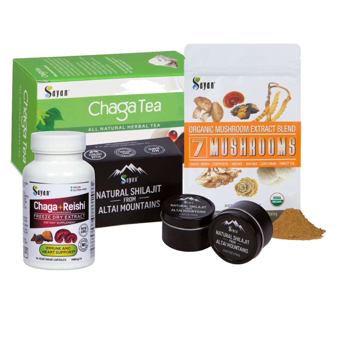 Sayan Chaga Mix Supplements Powder, 20