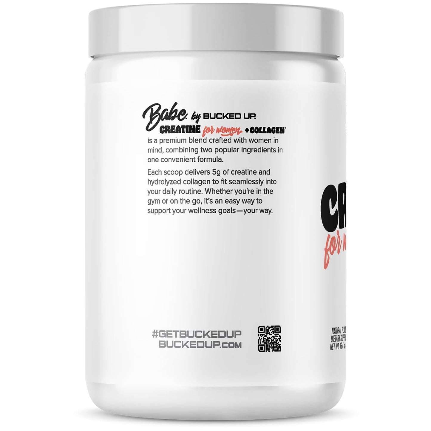 Bucked Up Creatine + Collagen for Women, Essentials Powder, 12 oz