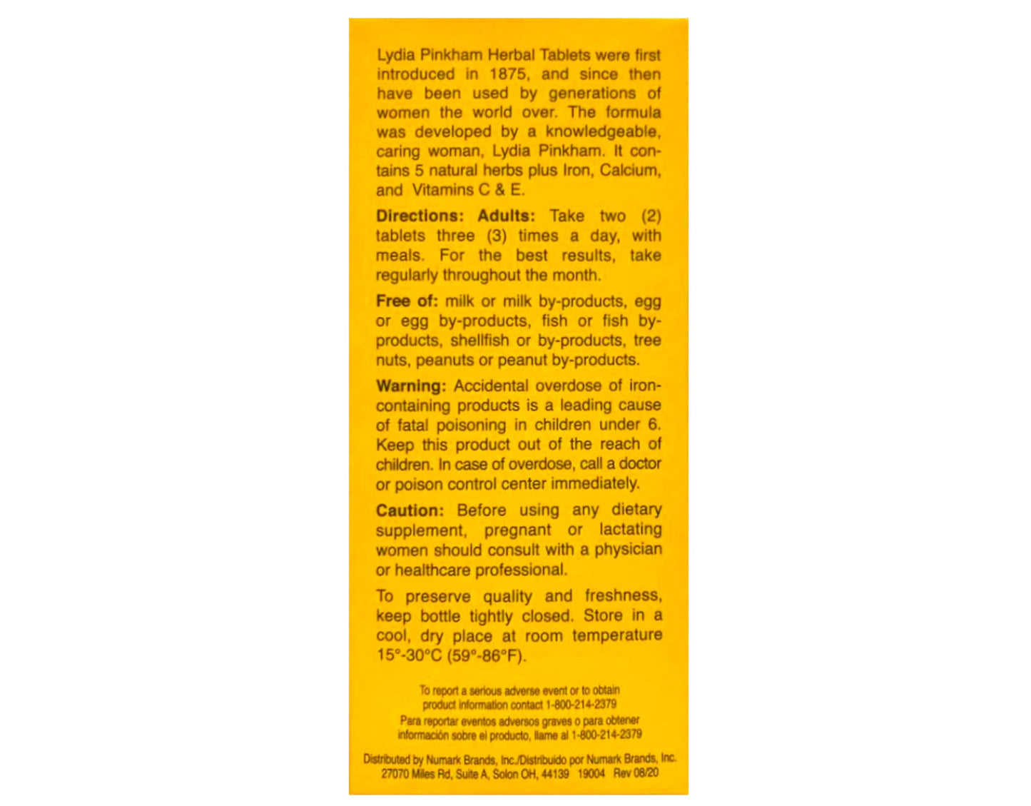 Lydia Pinkham Herbal Tablet Supplement 2-Pack